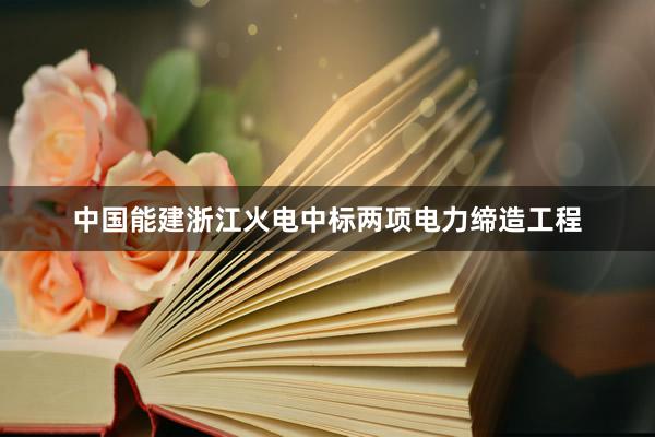 中国能建浙江火电中标两项电力缔造工程