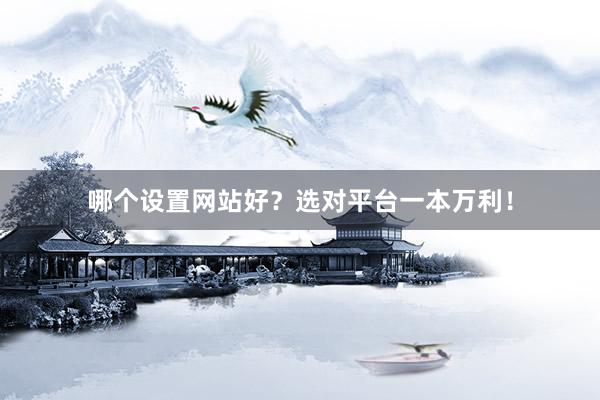 哪个设置网站好？选对平台一本万利！